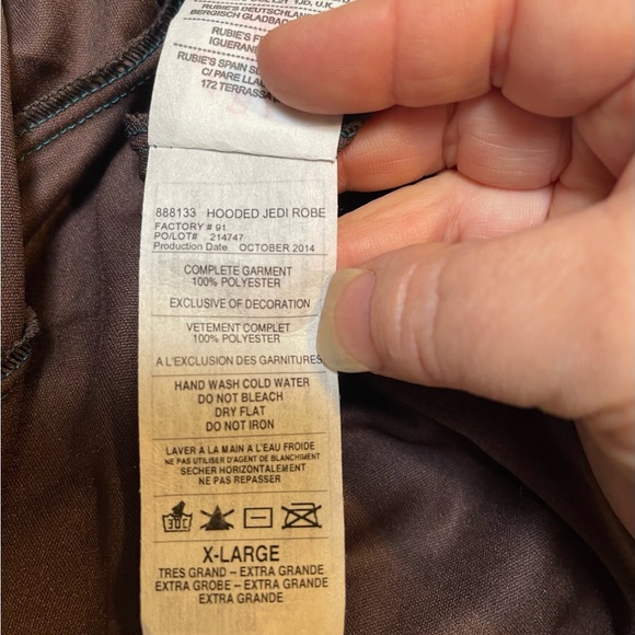 Star Wars Hooded Jedi Robe Rubies Adult Size X large  JD - Picture 3 of 5